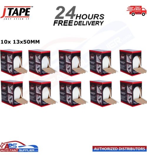 10x J Tape Masking Tape Smooth Soft Edge Foam 13mm x 50m Car Paint Spraying